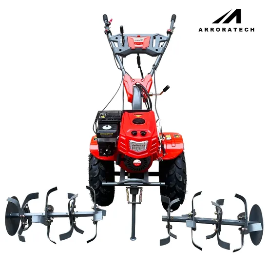 India Petrol Weeder Most Popular Gasoline Power Weeder Tiller 170f Gearbox Driven with Light Cover 