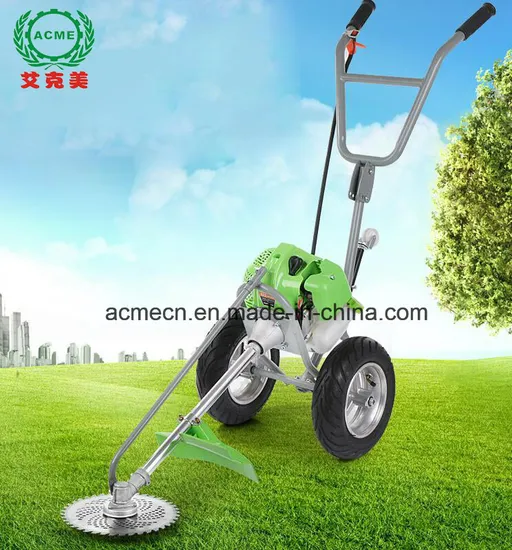 Hand Propelled Multi Function Portable Mower Lawn Garden Weeder Field Mower Grass Cutter 